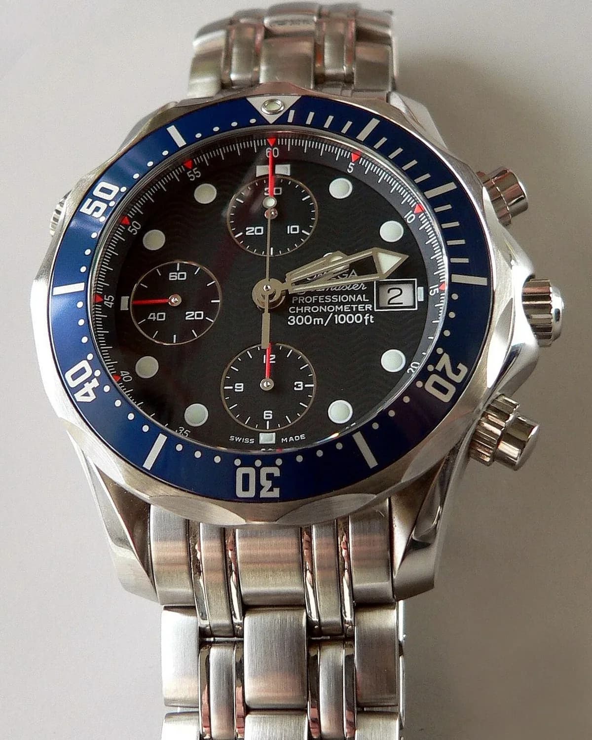 Omega Seamaster — blue dive dial