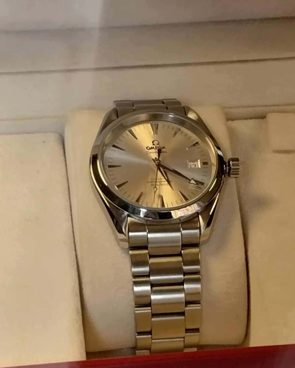 Omega Aqua Terra — wave-pattern dial
