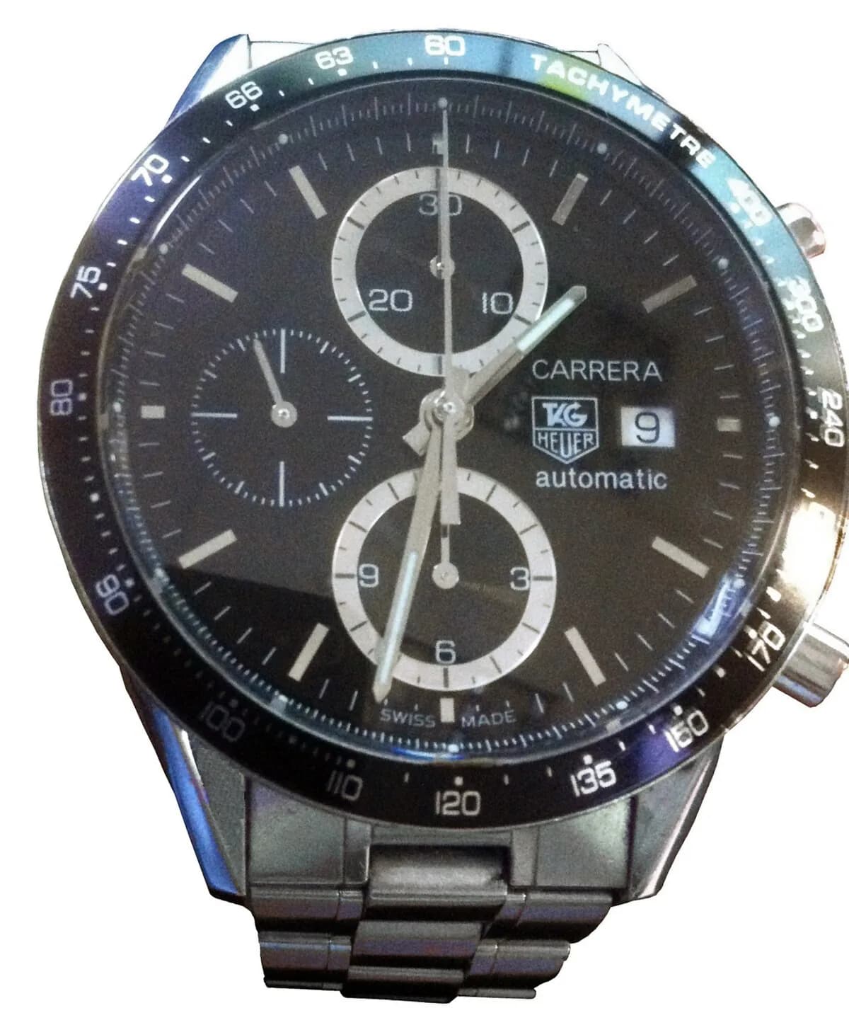 TAG Heuer Carrera — chronograph with black dial