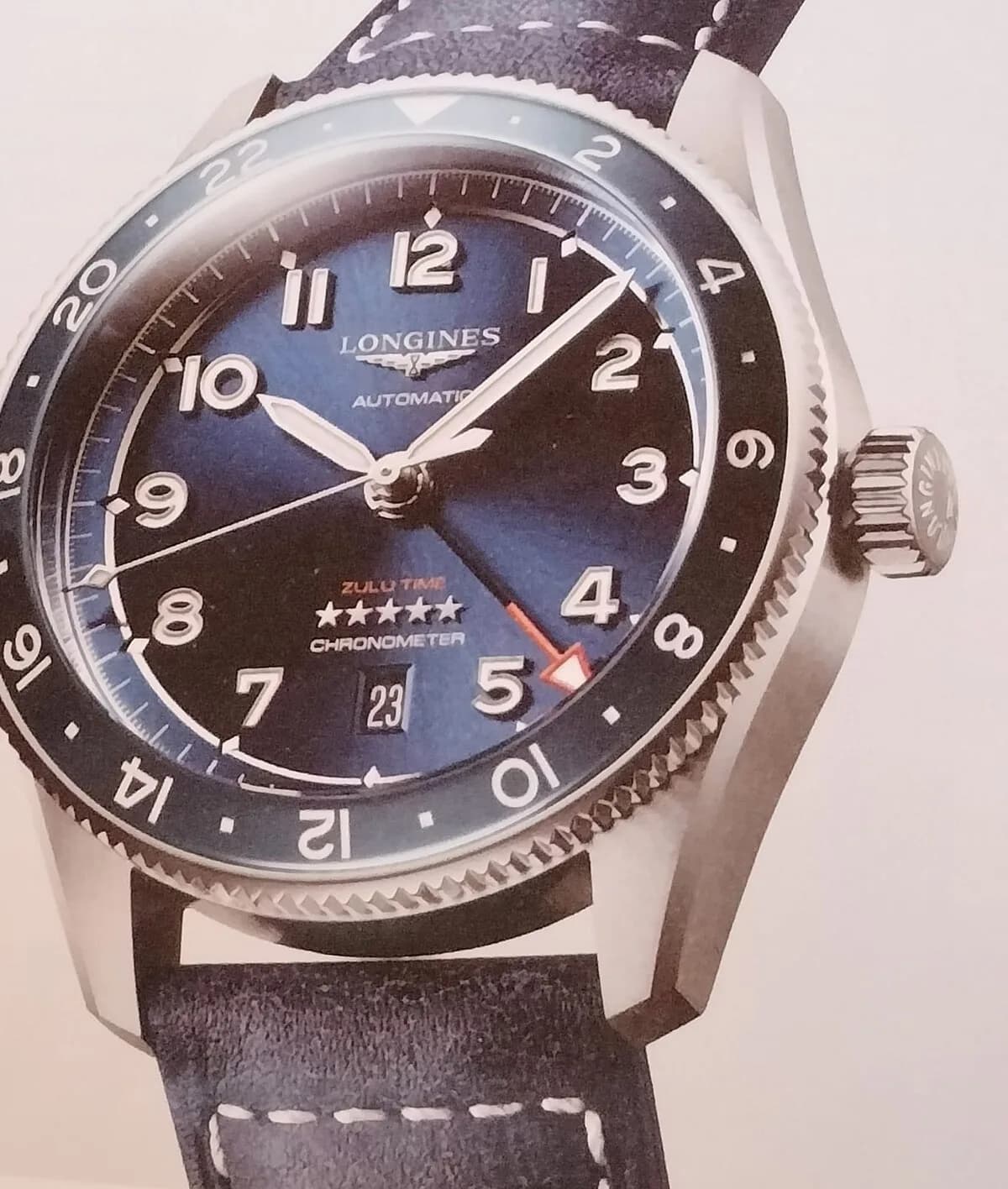 Longines Spirit Zulu Time — 24-hour hand and scale