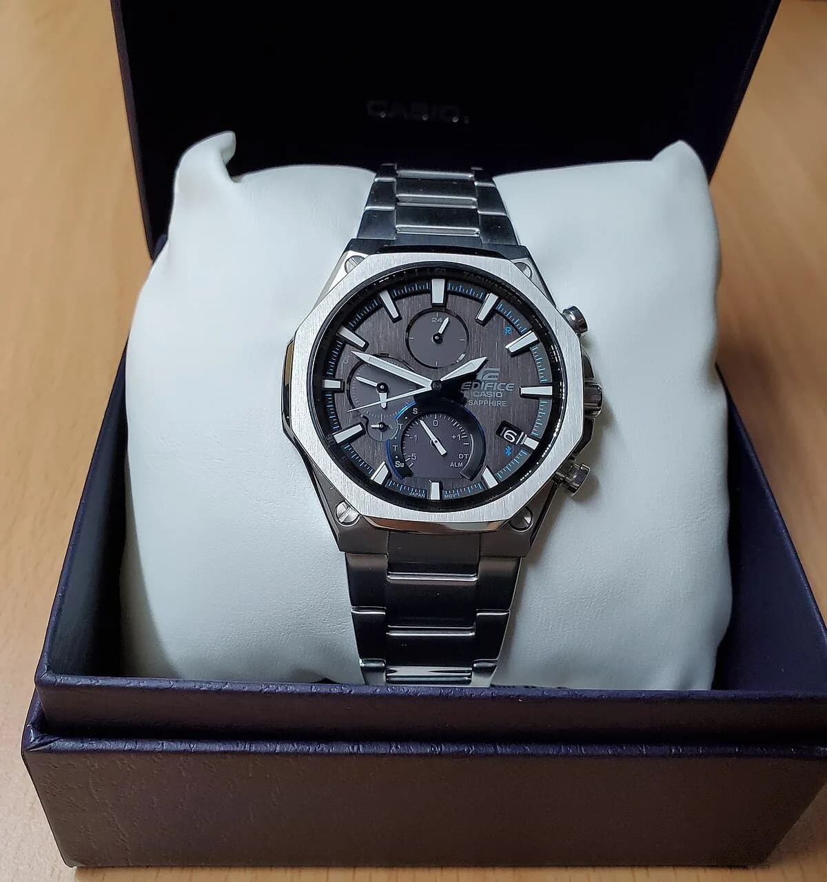 Casio Edifice — polished metal case